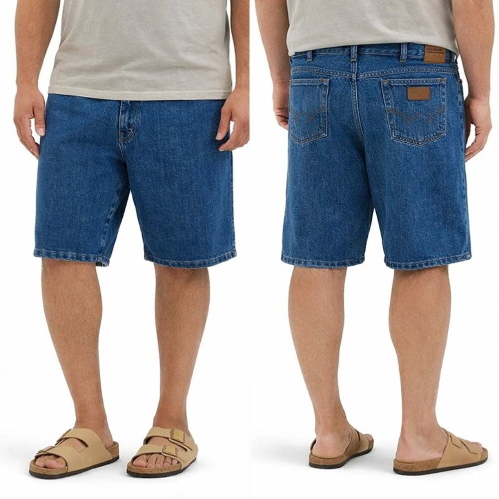 Wrangler Vintage Big Man Hero Original Cotton Denim Blue Jean Shorts 46 waist - Picture 2 of 8